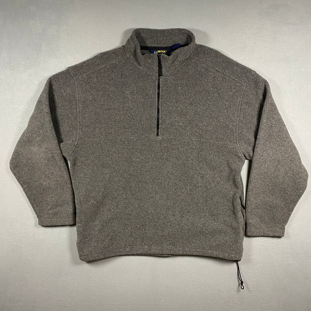 Vintage EBTEK Eddie Bauer Polartec 1/4 Zip Fleece Pullover Mens Large Made USA